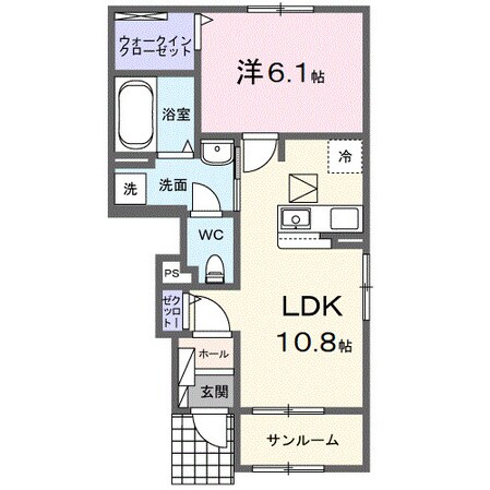 黒江駅 徒歩13分 1階の物件間取画像